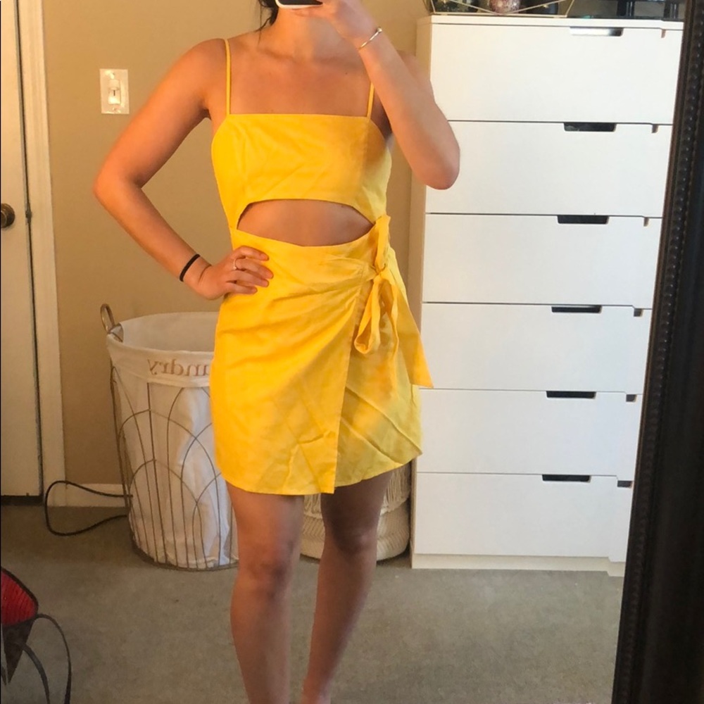 Linen wrap dress